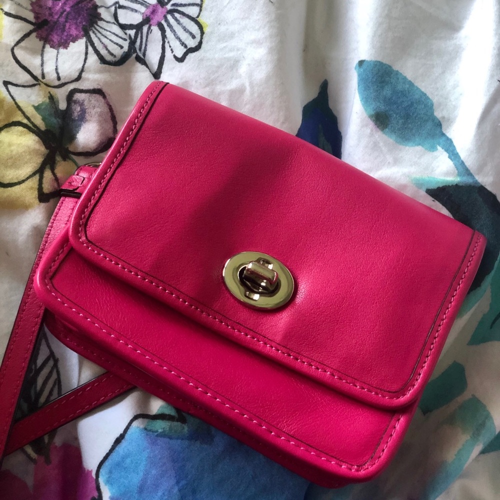 Hot Pink Coach Mini Crossbody